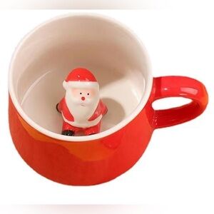 3D Coffee Mug Merry Christmas Gift Handmade Ceramics.